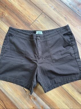 Dockers Women’s Dark Brown Cotton Casual Shorts